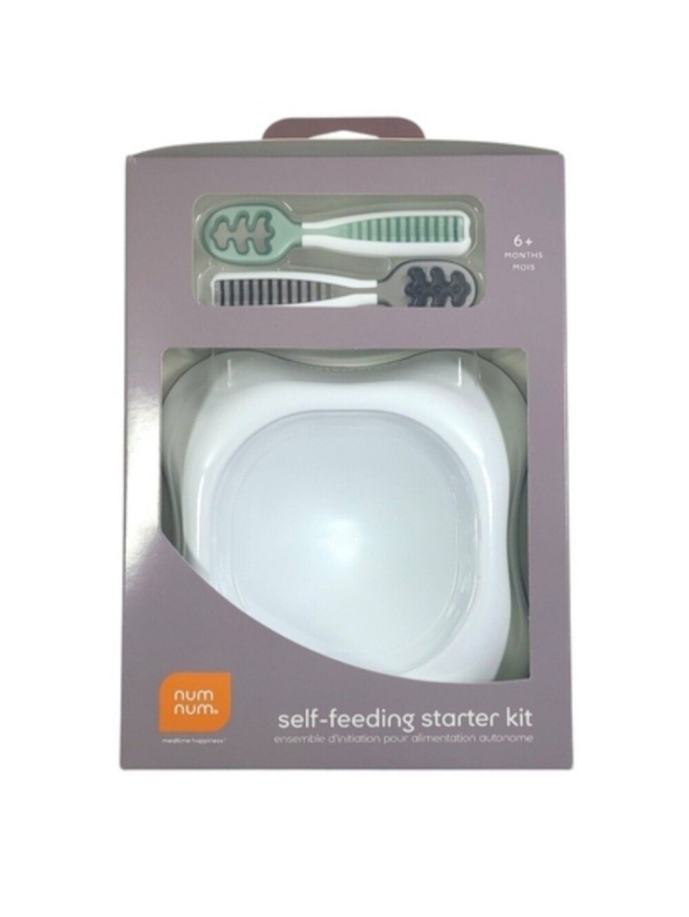 NumNum Self-Feeding Starter Kit, Beginner Bowl + (2) Gootensils
